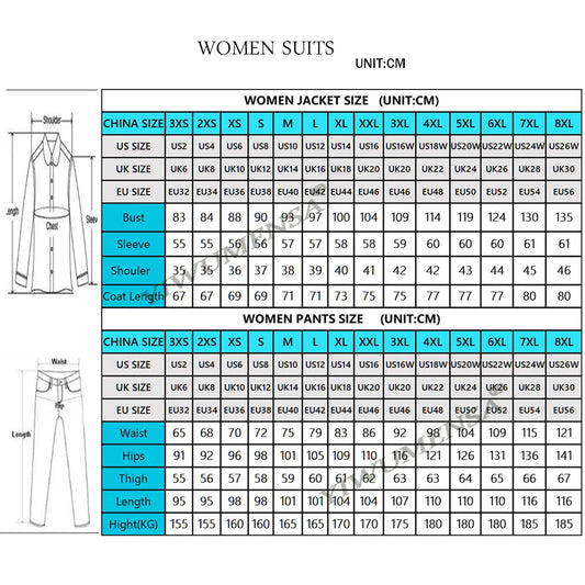Elegant Solid Women's Suits 2 Piece Double Breasted Peak Lapel Jacket Pants Sets Fashion Prom Blazer Long Customized Lady Attire