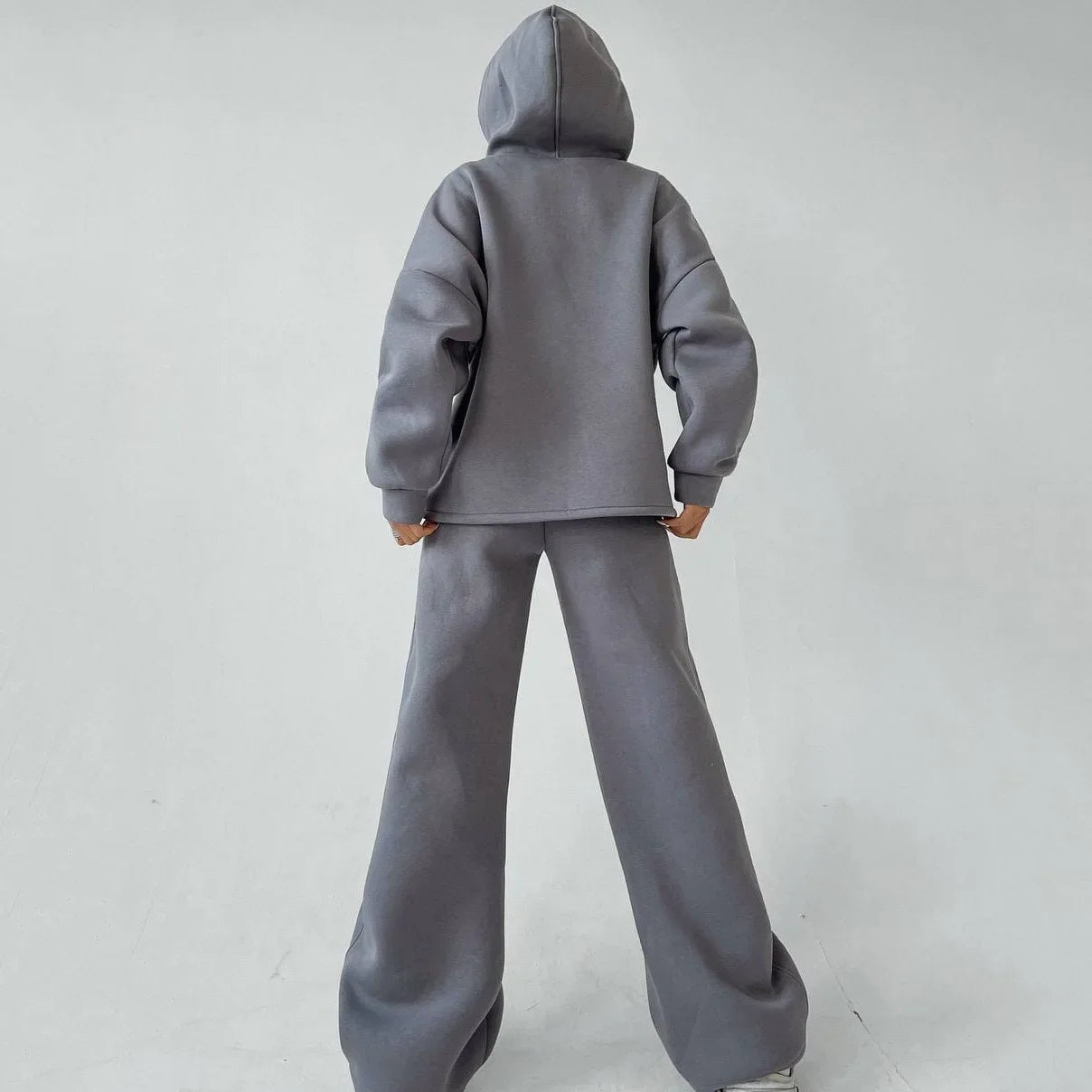 Casual Sport Tracksuit Women Hooded Two Pieces Set Sweatshirts Pullover Hoodies Pockets Pants Suit Trousers Outfits Autumn 2025