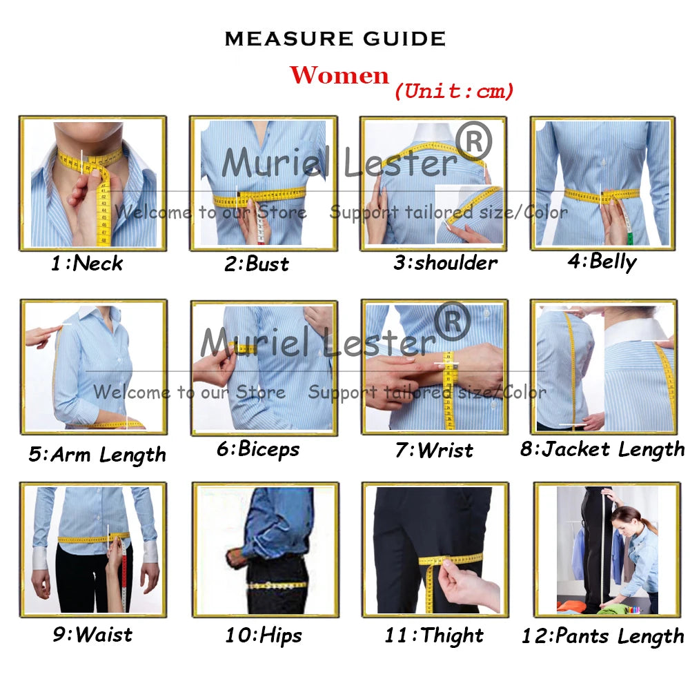 Elegant Blue Women's Suits Double Breasted 3 Piece Sets Jacket Pants Vest Female Clothing Slim Fit Smart Office Lady Blazer