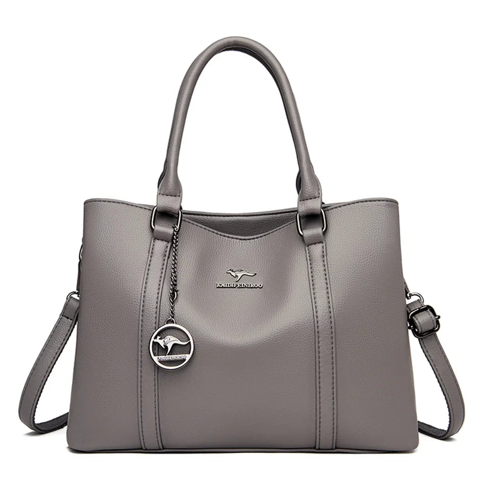 Women's Crossbody Bag Soft Leather Handbag for Women Quality Shoulder Bag Luxury Ladies Large Capacity Casual Tote Sac A Main