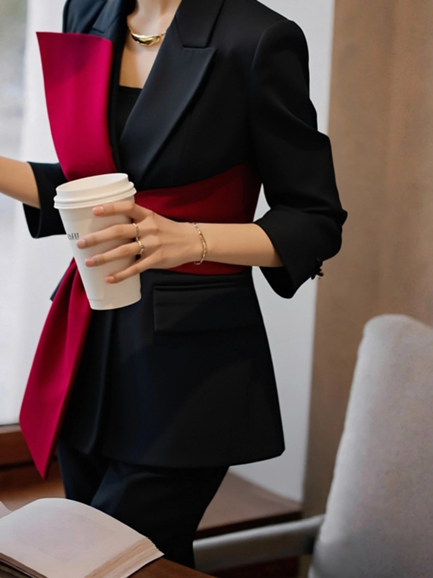 Ele Early Spring Women's Suit Jaet Fragile Sle Profional Two-Piece Set for Important Ocns Lightweight Luxury ...