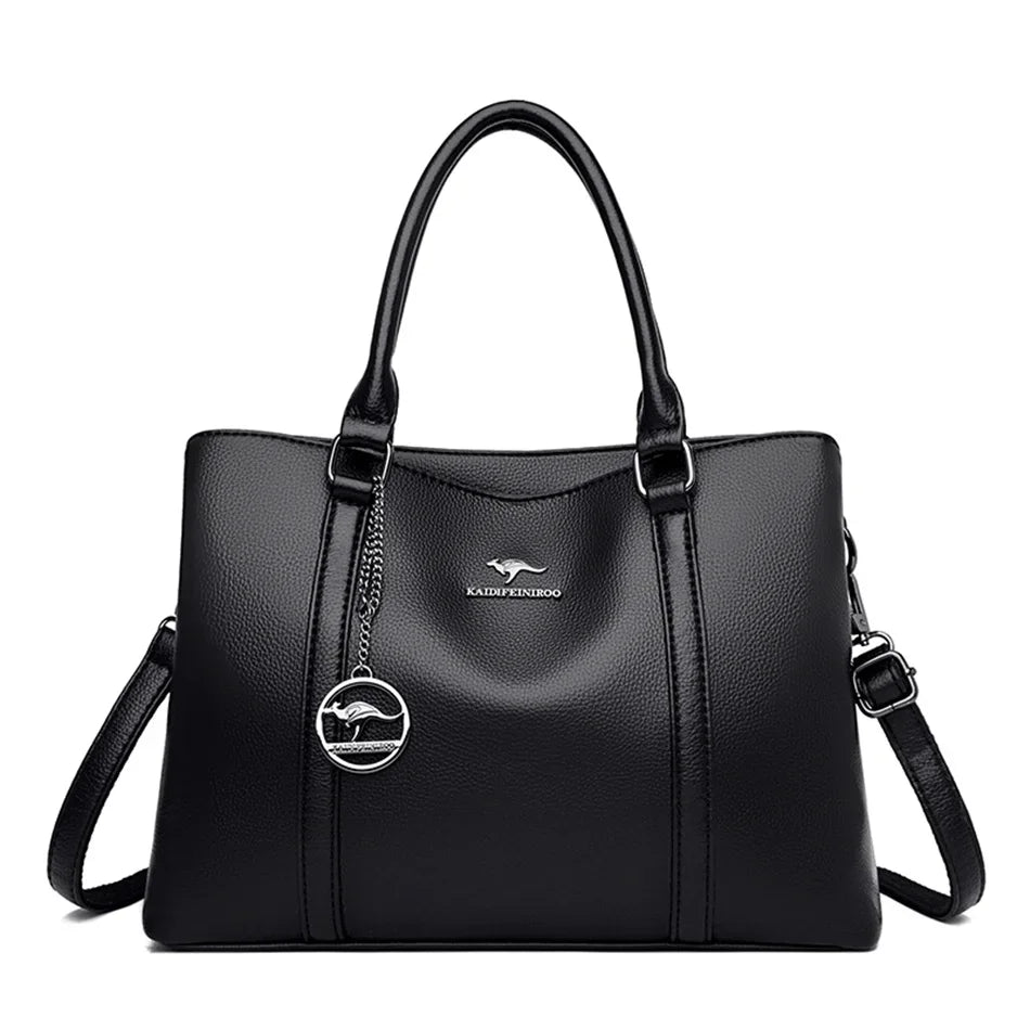 Women's Crossbody Bag Soft Leather Handbag for Women Quality Shoulder Bag Luxury Ladies Large Capacity Casual Tote Sac A Main