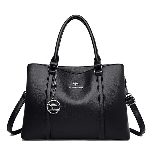 Women's Crossbody Bag Soft Leather Handbag for Women Quality Shoulder Bag Luxury Ladies Large Capacity Casual Tote Sac A Main